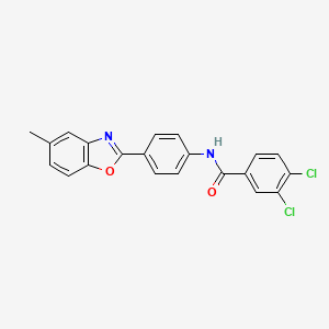 3,4-dichloro-N-[4-(5-methyl-1,3-benzoxazol-2-yl)phenyl]benzamide