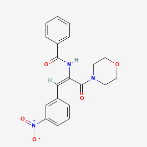 (E)-N-(3-morpholino-1-(3-nitrophenyl)-3-oxoprop-1-en-2-yl)benzamide