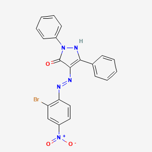 (4Z)-4-[2-(2-bromo-4-nitrophenyl)hydrazinylidene]-2,5-diphenyl-2,4-dihydro-3H-pyrazol-3-one