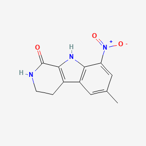 molecular formula C12H11N3O3 B11705743 6-methyl-8-nitro-2,3,4,9-tetrahydro-1H-beta-carbolin-1-one 