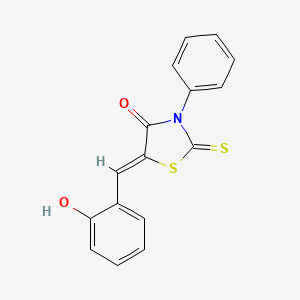 (5Z)-5-(2-hydroxybenzylidene)-3-phenyl-2-thioxo-1,3-thiazolidin-4-one