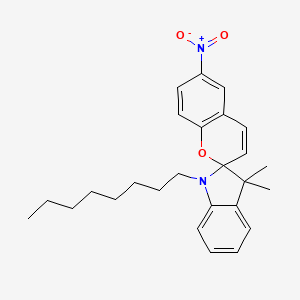 molecular formula C26H32N2O3 B11705786 3',3'-Dimethyl-6-nitro-1'-octyl-1',3'-dihydrospiro[chromene-2,2'-indole] CAS No. 34756-29-1