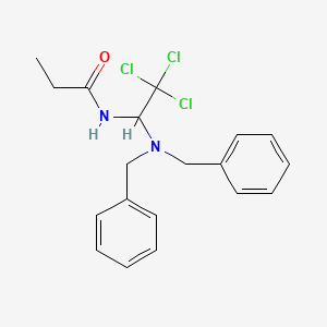 N-[2,2,2-trichloro-1-(dibenzylamino)ethyl]propanamide