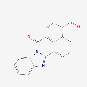 molecular formula C20H12N2O2 B11705801 15-Acetyl-3,10-diazapentacyclo[10.7.1.02,10.04,9.016,20]icosa-1(19),2,4,6,8,12(20),13,15,17-nonaen-11-one CAS No. 21357-90-4