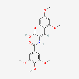 (2E)-3-(2,4-dimethoxyphenyl)-2-{[(3,4,5-trimethoxyphenyl)carbonyl]amino}prop-2-enoic acid