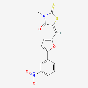 (5E)-3-Methyl-5-{[5-(3-nitrophenyl)furan-2-YL]methylidene}-2-sulfanylidene-1,3-thiazolidin-4-one