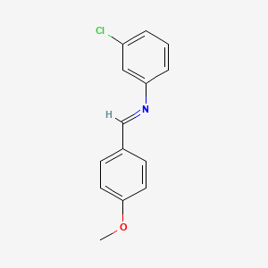 molecular formula C14H12ClNO B11705847 p-Methoxybenzylidene-(3-chlorophenyl)-amine CAS No. 24776-57-6