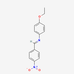 molecular formula C15H14N2O3 B11705855 (E)-N-(4-Ethoxyphenyl)-1-(4-nitrophenyl)methanimine CAS No. 15485-31-1