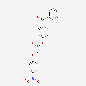 molecular formula C21H15NO6 B11705859 4-Benzoylphenyl (4-nitrophenoxy)acetate 