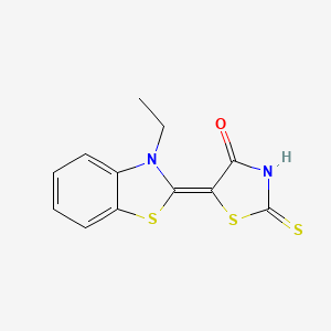 (5Z)-5-(3-ethyl-1,3-benzothiazol-2(3H)-ylidene)-2-thioxo-1,3-thiazolidin-4-one