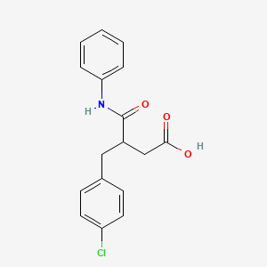 molecular formula C17H16ClNO3 B11705926 3-(4-Chloro-benzyl)-N-phenyl-succinamic acid 