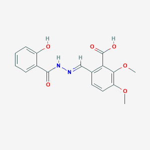 6-[(E)-{2-[(2-hydroxyphenyl)carbonyl]hydrazinylidene}methyl]-2,3-dimethoxybenzoic acid