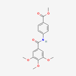 molecular formula C18H19NO6 B11705944 Methyl 4-[(3,4,5-trimethoxybenzoyl)amino]benzoate 