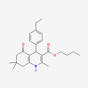 Butyl 4-(4-ethylphenyl)-2,7,7-trimethyl-5-oxo-1,4,5,6,7,8-hexahydroquinoline-3-carboxylate