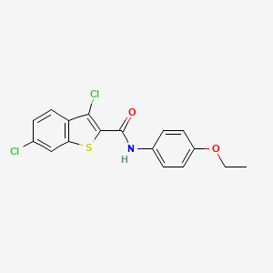 molecular formula C17H13Cl2NO2S B11705969 3,6-dichloro-N-(4-ethoxyphenyl)-1-benzothiophene-2-carboxamide 