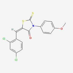 (5E)-5-[(2,4-dichlorophenyl)methylidene]-3-(4-methoxyphenyl)-2-sulfanylidene-1,3-thiazolidin-4-one