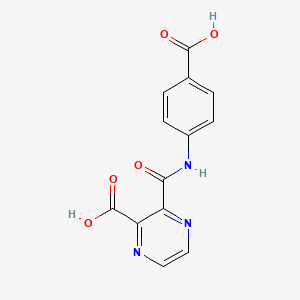 molecular formula C13H9N3O5 B11706013 3-[(4-Carboxyphenyl)carbamoyl]pyrazine-2-carboxylic acid 