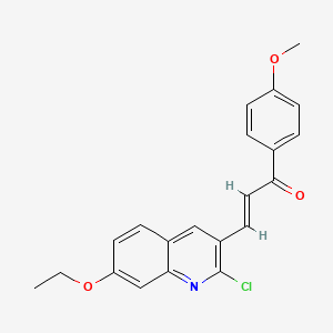 (E)-3-(2-chloro-7-ethoxyquinolin-3-yl)-1-(4-methoxyphenyl)prop-2-en-1-one