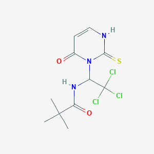 2,2-dimethyl-N-[2,2,2-trichloro-1-(6-oxo-2-sulfanylpyrimidin-1(6H)-yl)ethyl]propanamide