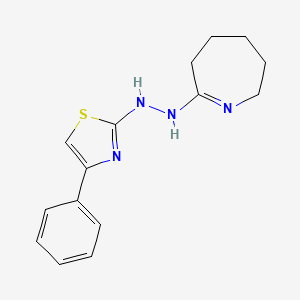 (2E)-2-[2-(4-Phenyl-1,3-thiazol-2-YL)hydrazin-1-ylidene]azepane