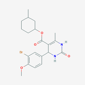 3-Methylcyclohexyl 4-(3-bromo-4-methoxyphenyl)-6-methyl-2-oxo-1,2,3,4-tetrahydropyrimidine-5-carboxylate