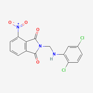 molecular formula C15H9Cl2N3O4 B11706055 2-{[(2,5-dichlorophenyl)amino]methyl}-4-nitro-1H-isoindole-1,3(2H)-dione 