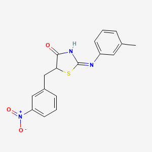 molecular formula C17H15N3O3S B11706076 2-(3-Methylanilino)-5-[(3-nitrophenyl)methyl]-1,3-thiazol-4-one 