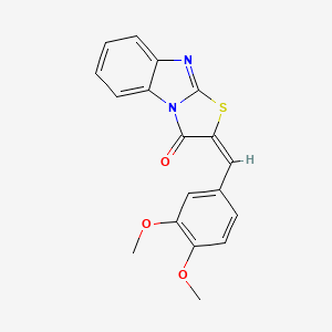 (2E)-2-(3,4-dimethoxybenzylidene)[1,3]thiazolo[3,2-a]benzimidazol-3(2H)-one