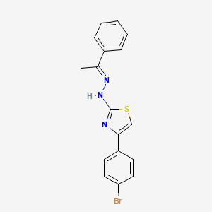 4-(4-Bromophenyl)-2-[(Z)-2-(1-phenylethylidene)hydrazin-1-YL]-1,3-thiazole