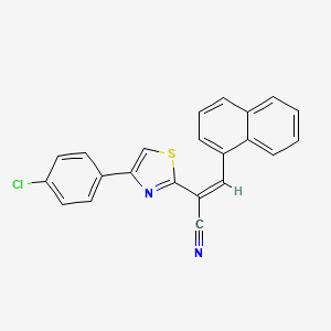 (2Z)-2-[4-(4-chlorophenyl)-1,3-thiazol-2-yl]-3-(naphthalen-1-yl)prop-2-enenitrile