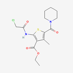 Ethyl 2-[(chloroacetyl)amino]-4-methyl-5-(piperidin-1-ylcarbonyl)thiophene-3-carboxylate