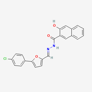 3-HO-Naphthalene-2-carboxylic acid (5-(4-CL-PH)-furan-2-ylmethylene)-hydrazide