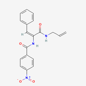 molecular formula C19H17N3O4 B11706166 (2E)-2-[(4-nitrophenyl)formamido]-3-phenyl-N-(prop-2-en-1-yl)prop-2-enamide 