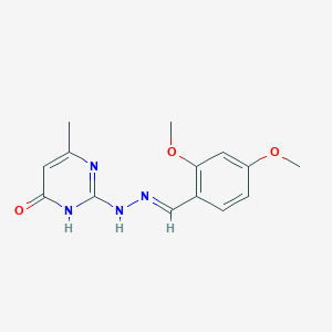 2-[(2E)-2-(2,4-dimethoxybenzylidene)hydrazinyl]-6-methylpyrimidin-4-ol