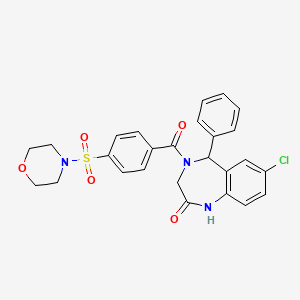 7-chloro-4-(4-(morpholinosulfonyl)benzoyl)-5-phenyl-4,5-dihydro-1H-benzo[e][1,4]diazepin-2(3H)-one