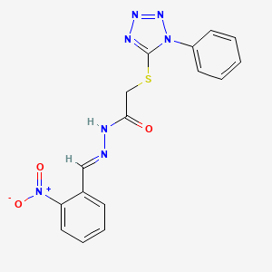 N'-[(E)-(2-nitrophenyl)methylidene]-2-[(1-phenyl-1H-tetrazol-5-yl)sulfanyl]acetohydrazide