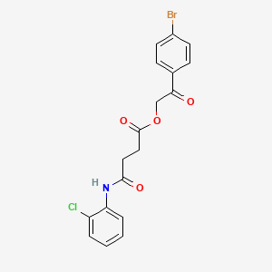 2-(4-Bromophenyl)-2-oxoethyl 4-[(2-chlorophenyl)amino]-4-oxobutanoate