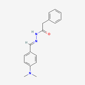 molecular formula C17H19N3O B11706275 N'-[4-(dimethylamino)benzylidene]-2-phenylacetohydrazide 