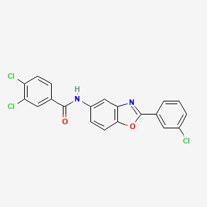 3,4-dichloro-N-[2-(3-chlorophenyl)-1,3-benzoxazol-5-yl]benzamide