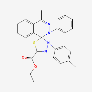 ethyl 4-methyl-3'-(4-methylphenyl)-2-phenyl-2H,3'H-spiro[phthalazine-1,2'-[1,3,4]thiadiazole]-5'-carboxylate