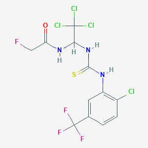 2-fluoro-N-[2,2,2-trichloro-1-({[2-chloro-5-(trifluoromethyl)anilino]carbothioyl}amino)ethyl]acetamide