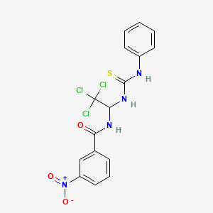 3-nitro-N-{2,2,2-trichloro-1-[(phenylcarbamothioyl)amino]ethyl}benzamide