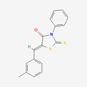 (5Z)-5-[(3-methylphenyl)methylidene]-3-phenyl-2-sulfanylidene-1,3-thiazolidin-4-one