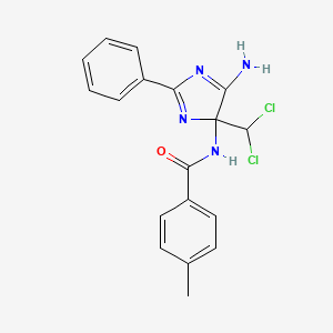 N-[4-(dichloromethyl)-5-imino-2-phenyl-4,5-dihydro-1H-imidazol-4-yl]-4-methylbenzamide