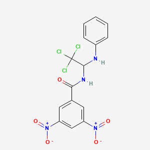 3,5-dinitro-N-[2,2,2-trichloro-1-(phenylamino)ethyl]benzamide