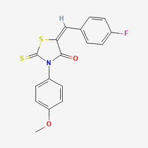 (5E)-5-[(4-fluorophenyl)methylidene]-3-(4-methoxyphenyl)-2-sulfanylidene-1,3-thiazolidin-4-one