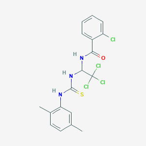 2-chloro-N-(2,2,2-trichloro-1-{[(2,5-dimethylphenyl)carbamothioyl]amino}ethyl)benzamide