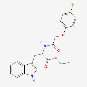 molecular formula C21H21BrN2O4 B11706449 ethyl N-[(4-bromophenoxy)acetyl]tryptophanate 