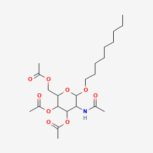 molecular formula C23H39NO9 B11706450 [3,4-Bis(acetyloxy)-5-acetamido-6-(nonyloxy)oxan-2-YL]methyl acetate 