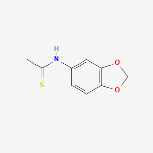 molecular formula C9H9NO2S B11706459 N-(Benzo[D][1,3]dioxol-5-YL)ethanethioamide 